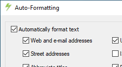 Dragon Auto Formatting Options
